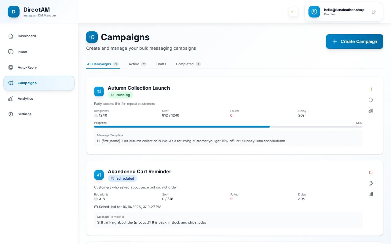 Instagram Direct Automation — Inside the project 2