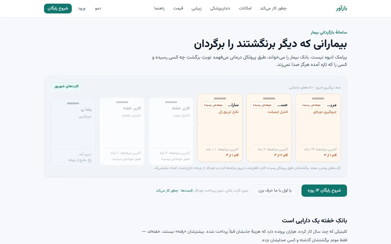Bazavar — Patient Recall for Clinics