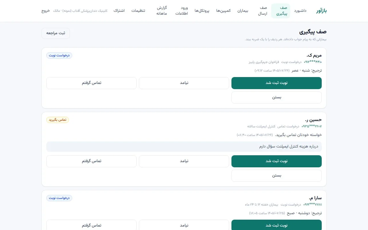 Bazavar — Patient Recall for Clinics — Inside the project 3