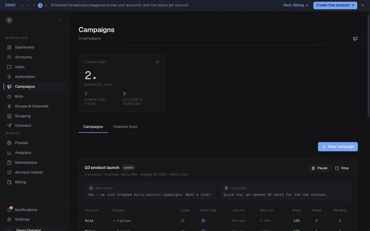 Telegram Automation Platform — Inside the project 5